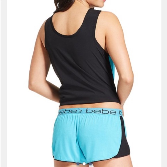 *NWT BEBE Turquoise & Black Pajama Set - Women - Picture 4 of 5